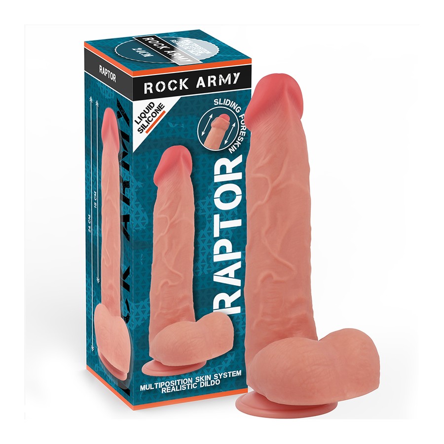 ROCKARMY - LIQUID SILICONE RAPTOR 24 CM -O- 4.4 CM